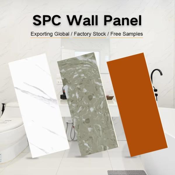 Popular Design Spc Wall Panels Moisture-proof Wear-resistant Bathroom Wall Panels Eco-friendly Interior Decorative Panels For Hotel