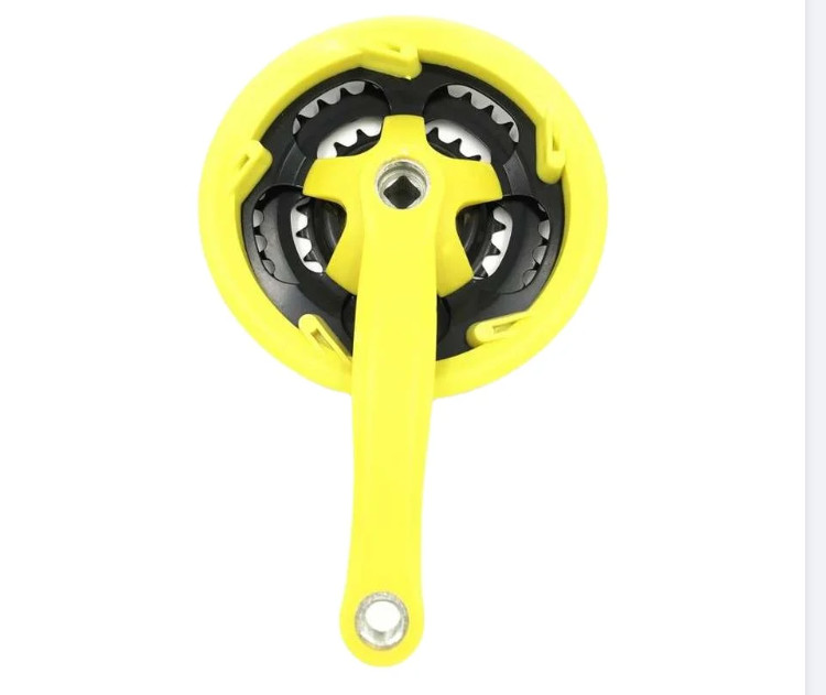 Желтый цвет 3 скорости Mtb Кранкет Горный велосипед Sprocket 24 34 42 T * 165MM
