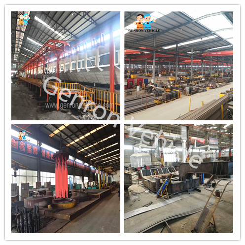 Сверхмощный 3 бренд Genron трейлера тележки коробки гусеницы цапф 60T используемый к пескам доставки