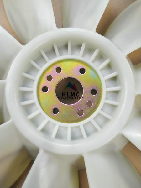 White Excavator Engine Parts 10 Blades 8 Holes 4D102 Diesel Engine Cooling Fan Blade