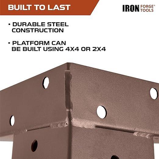 Deer Stand Brackets 4x 4, Elevator Brackets, Deer Blind Brackets, for Outdoor Hunting Platform, Elevated Deer Blinds Brackets