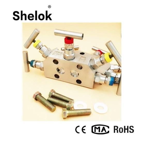 5 way liquid gas vapor valve manifold for pressure transmitter press up to 10000psig