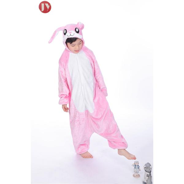 Wholesale Soft Animal Cosplay Pyjamas Children Sleepwear pink rabbit kids Pajamas Kigurumi Onesie
