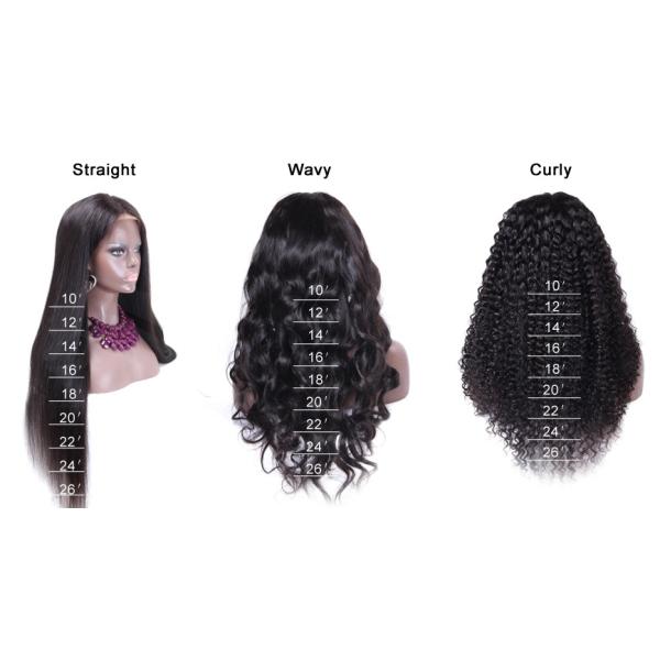 Loose Wave Human Hair Front Lace Wigs Natural Hairline , Tangle Free