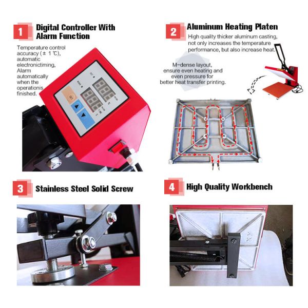 Best Sell Manual Pressing to Customize Size 38*38cm 40*50cm 40*60cm for Heat Press Machine