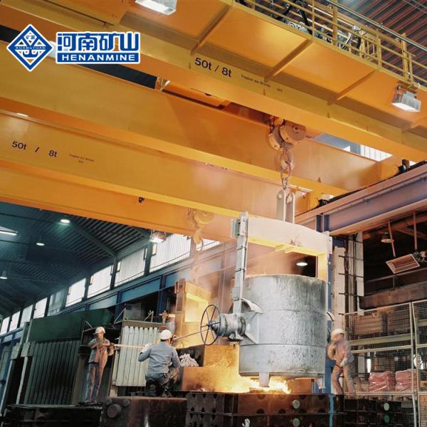 QDY 5T Double Girder Hook Bridge Crane Lifting Height 16m For Lifting Molten Metal