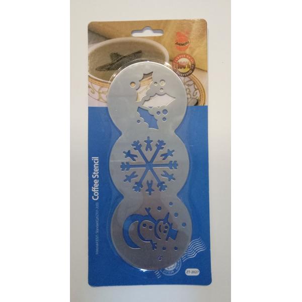 FB151165 stainless steel 430 customized design coffee stencil metal silver color