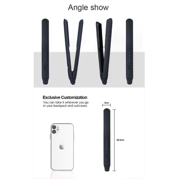 100V Flat Iron Hair Straightener , 450F 2 in 1 curling iron hair straightener