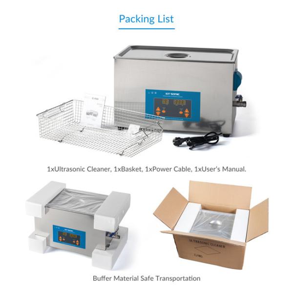 СИД времени/температуры уборщика цифров нержавеющей стали дисплей ультразвукового