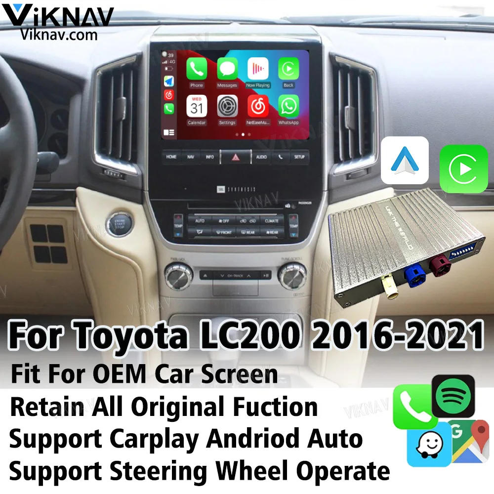 Интерфейс управления рулевым колесом Toyota LC200 2016-2021 Double Din