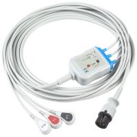 Edan Compatível Cable ECG de ligação direta e fios de condução 6Pin Universal AAMI 3Lead AHA Snap
