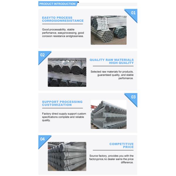 Galvanized Steel Pipe with Thread Skin Pass Yes Directly Sell at Affordable Cost