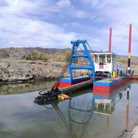 19 tonnes de petit bateau de dragage fluvial 250kw de puissance motrice avec une capacité de 100 m3/h