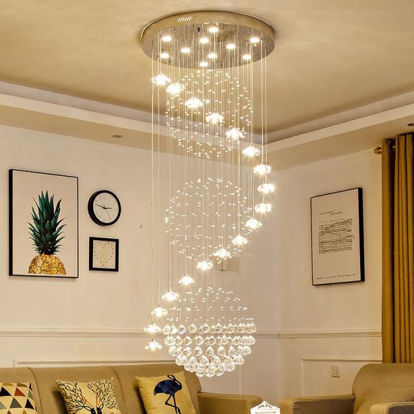 Modern Long Staircase Crystal Chandelier Lighting Indoor Lighting Hanging Luster(WH-NC-27)