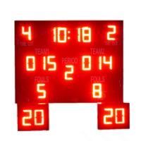 Marcador al aire libre interior del baloncesto del LED, prenda impermeable del contador de tiempo de la cuenta descendiente del baloncesto