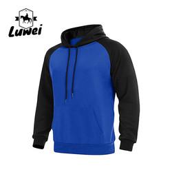 Camiseta Vintage Custom Bluzy bordado cores contrastantes tricô fitness poliéster Slim Fit Hoodies para homens