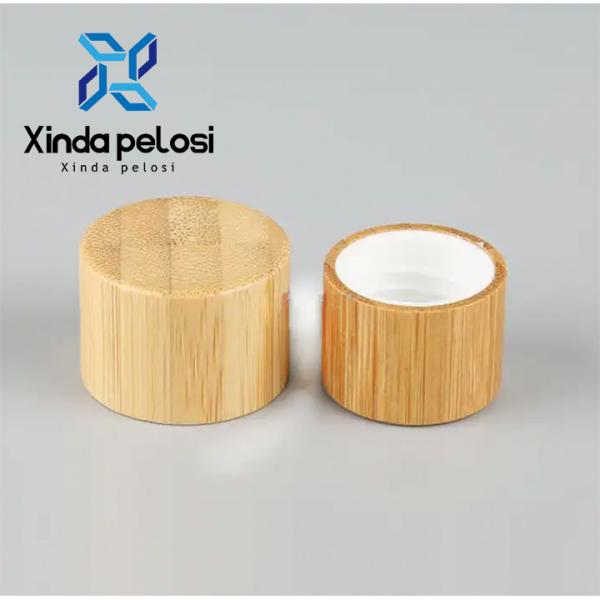Bamboo Wooden Essential Oil Bottle Cap With Drops Plug For Essential Oil Packaging