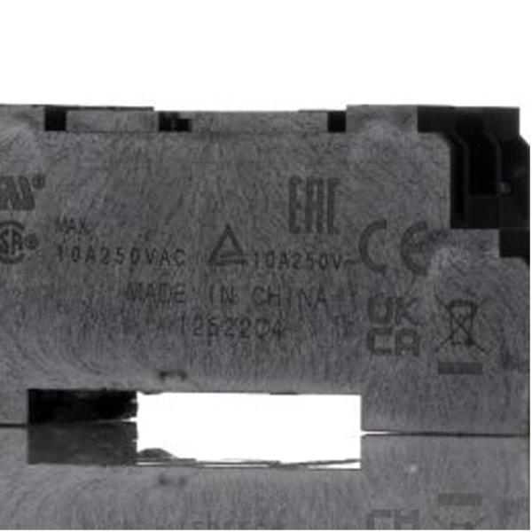 PYFZ-08-E 2-Poles Relay Socket with Screw Termination and 10 A Current Rating for DIN Rail Mounting