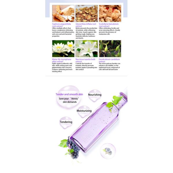 Grape Seed Natural Skin Toner Anti Aging Moisturizing Oil control Whitening Repairing Skin