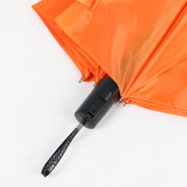Orange Collapsible Golf Umbrella , Lady Fashion Windproof 2 Fold Umbrella