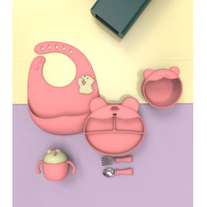 FDA одобрила MHC детское столовое изделие легкая в очистке всасывающая тарелка для 6-месячного ребенка