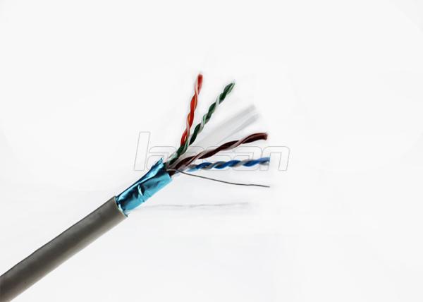 Cat6 personalizado Lan Cable porque cabo ethernet de cobre contínuo do ftp LSZH 305 M/Roll de 0.57mm