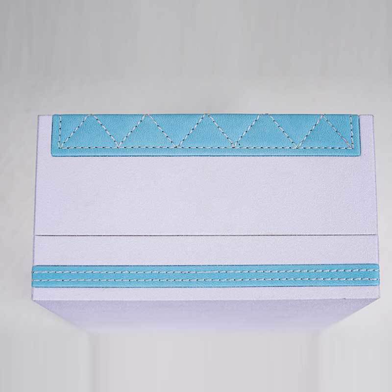 Delicate Durable Blue Leather Perfume Box
