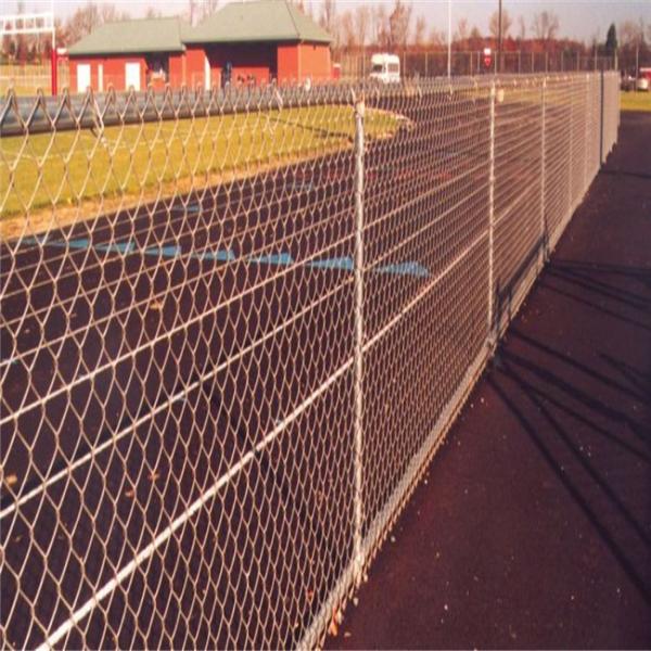 Outdoor 40x40mm Black Steel Chain Link Fence Portable Pvc Coated Post