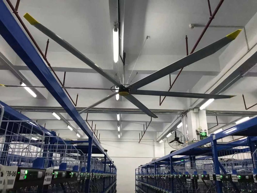 потолочный вентилятор вытыхания 3m 10FT HVLS промышленный крытый с мотором Pmsm