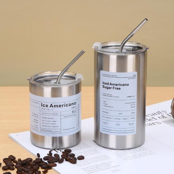 Hot Sale Camping Oem Aesthetic Travel Coffee Mug Stainless Steel Thermos Cup With Straw