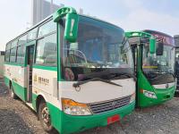 Ônibus de transporte usado 29 lugares Motor dianteiro ZK6752D Modelo Janela deslizante Primavera de folha