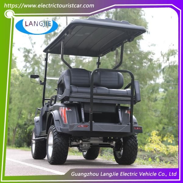 Carrinhos de golfe elétricos de 4 lugares de 48 V com controlador de motor AC de cor preta