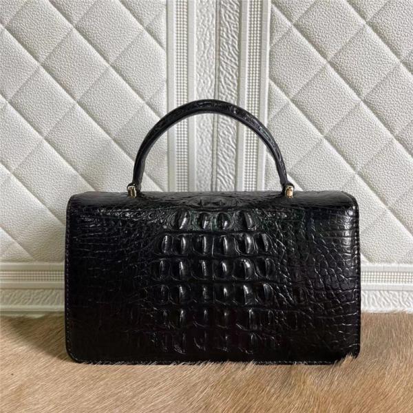 Authentic Real Alligator Leather Women Flap Purse Female Small Handbag Genuine Crocodile Skin Lady Chain Shoulder Bag