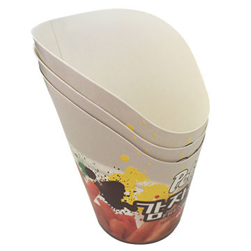 Oilproof French Fries Disposable Paper Bowl In Restaurant , KFC , McDonalds