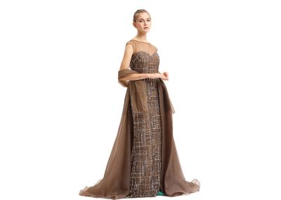 Ladies Vintage Evening Dresses With Mini Cape Irregular Silhouette