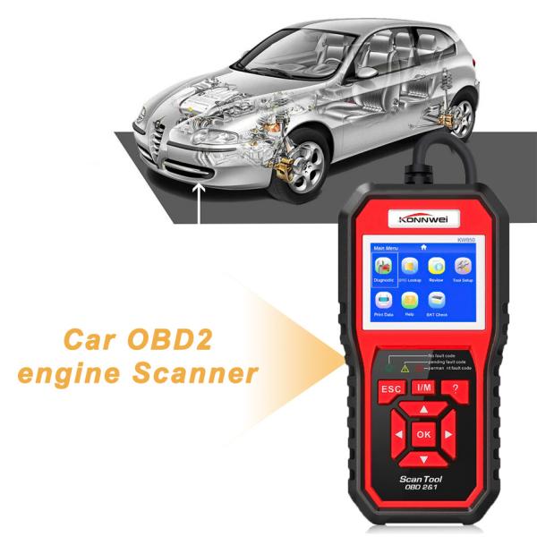 KW850 Automotriz Code Reader , Auto Car Diagnostic Tool OBD2 Scanner 1 Years Warranty