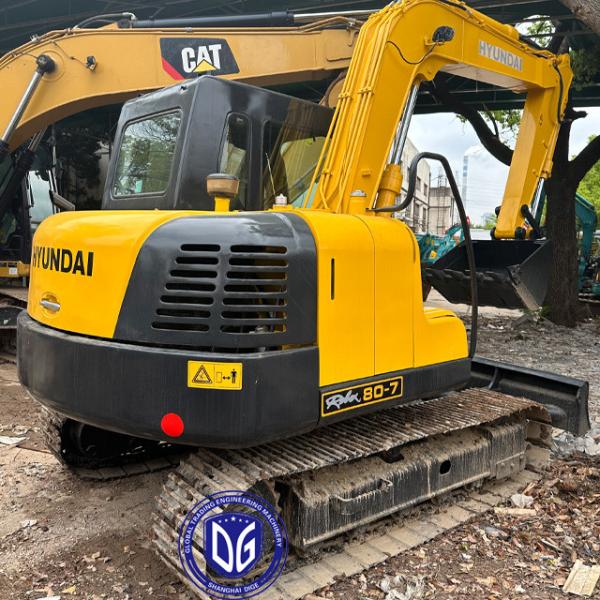 Подержанный Hyundai 80-7 8тонный мелкий экскаватор и гидравлический экскаватор в хорошем состоянии