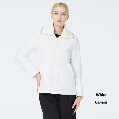 Stylish Spring Autumn Coat For Women Short Waist Knitted Collar Short Spring Coat