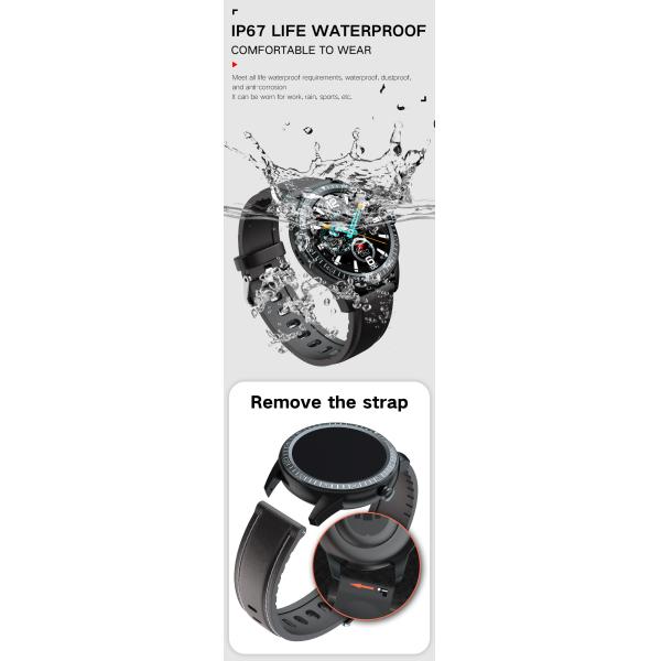 Дозор ИП67 многофункциональной музыки ЭКГ спорта умный делает 1,28 дюйма водостойким