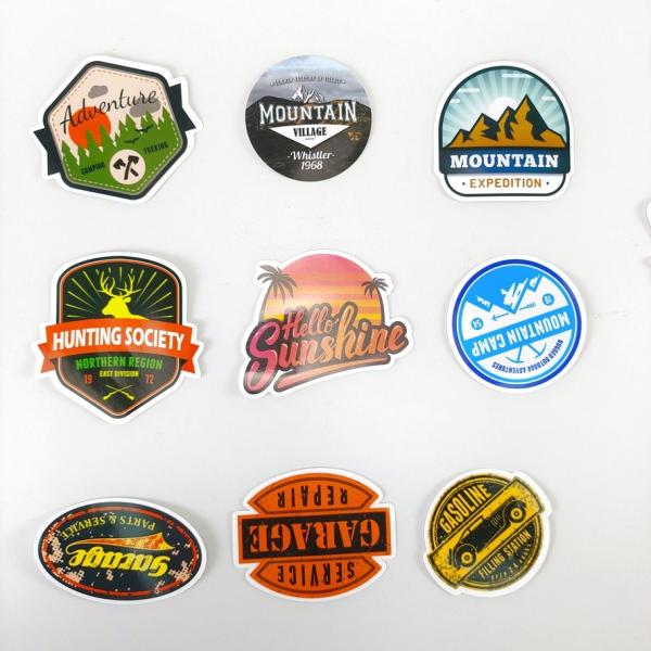 Custom Sticker Vinyl Die Cut Stickers Printing Adhesive Waterproof Company Cartoon PVC Logo
