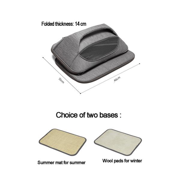 Linen Soft Pet Bed Cushion Luxury Car Foldable Dog Pet Carrier Bag