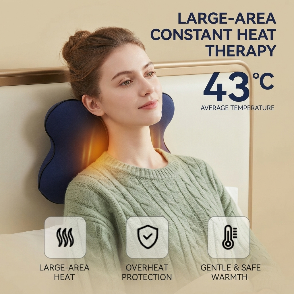 ZN-JP21 Ergonomic Rabbit-Shaped Pillow Massager with 3D Kneading and Soothing