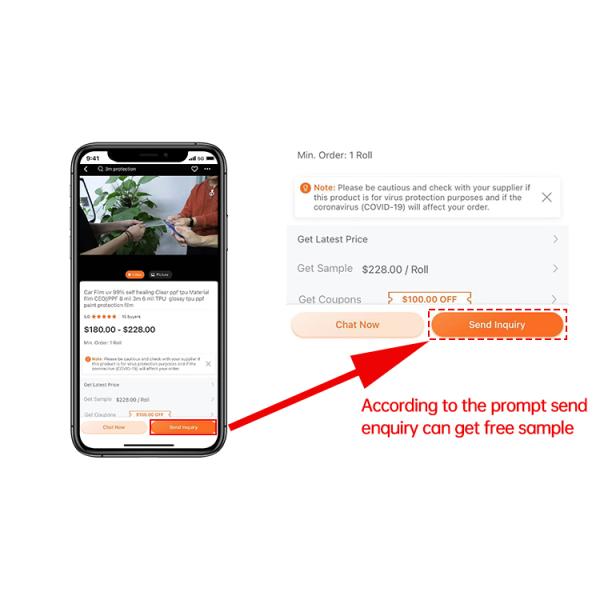 Color Changing TPU PPF 6.5mil Self-Healing Car Paint Protection Film