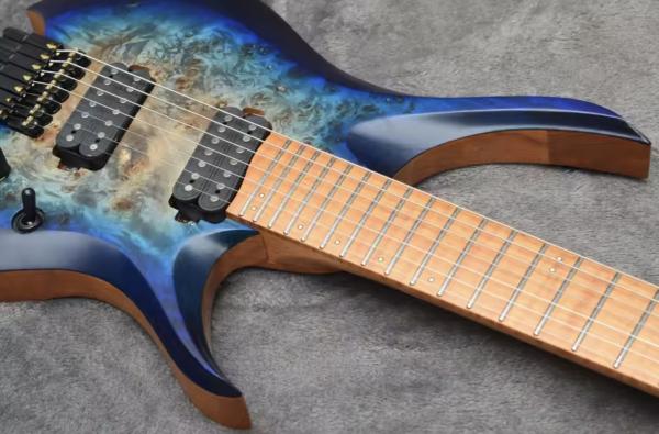 2025 Fanned Frets 7 Strings Headless Electric Guitar