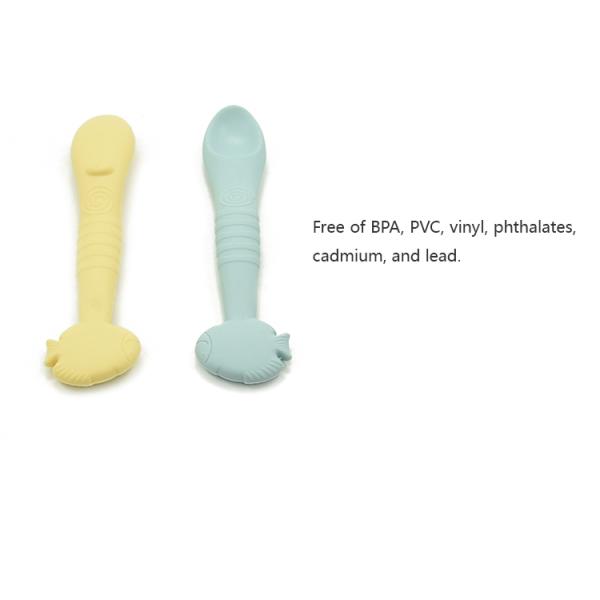 BPA Lead Vinyl Free Silicone Feeding Spoon Gum Friendly