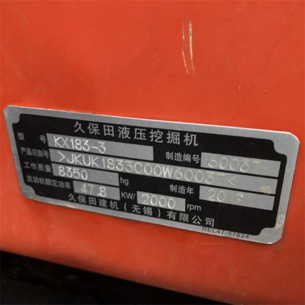 Original KUBOTA 8 Ton Excavator KX185-3 with Air Condition Cab and Hydraulic Pump