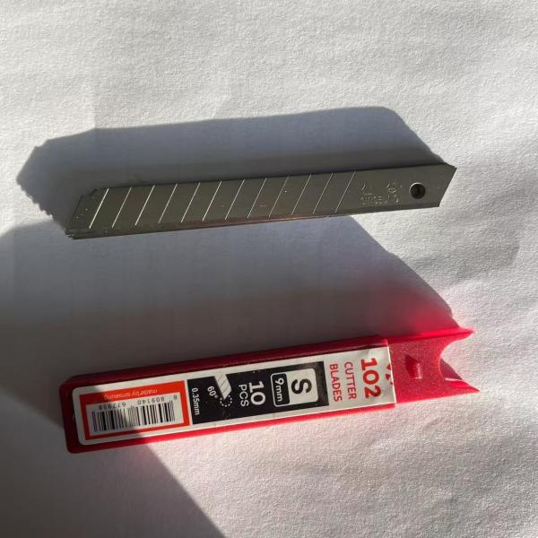 12 Segments 9mm Cutter Utility Knife Snap Blade Sk2 High Carbon Steel 60 Degrees Angle