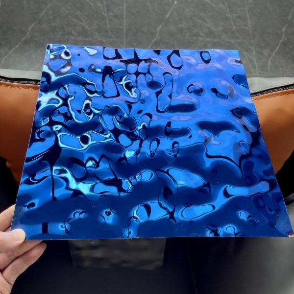 304 Grade Water Wave Stainless Steel Panel Cut To Size For Architectural Decor