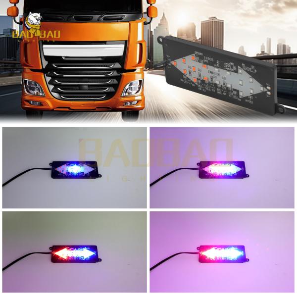 Plástico vermelho-azul flashing 12V Lucency Motorbike Spotlight CG LED Light Bar