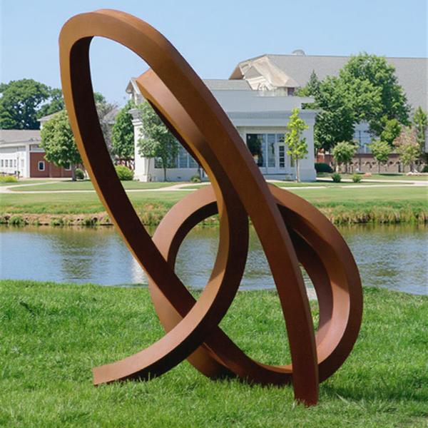 Rusty Weathering Seel Abstract Metal Garden Art Outdoor Sculpture